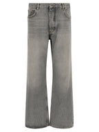 Gray Cotton Relaxed Fit Jeans