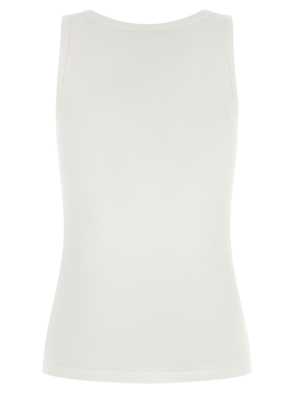 White Cotton Sleeveless Tank