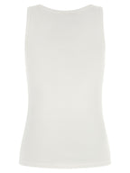 White Cotton Sleeveless Tank