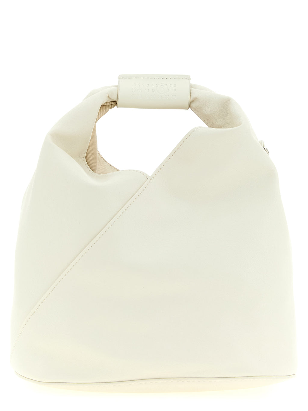 Compact Creamy White Polyurethane Crossbody Bag