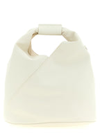 Compact Creamy White Polyurethane Crossbody Bag