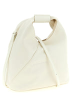 Compact Creamy White Polyurethane Crossbody Bag