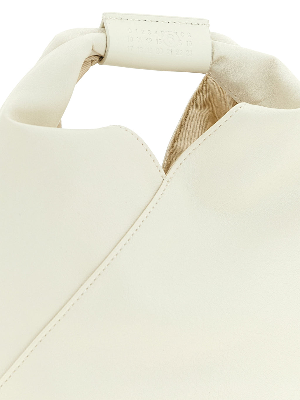 Compact Creamy White Polyurethane Crossbody Bag