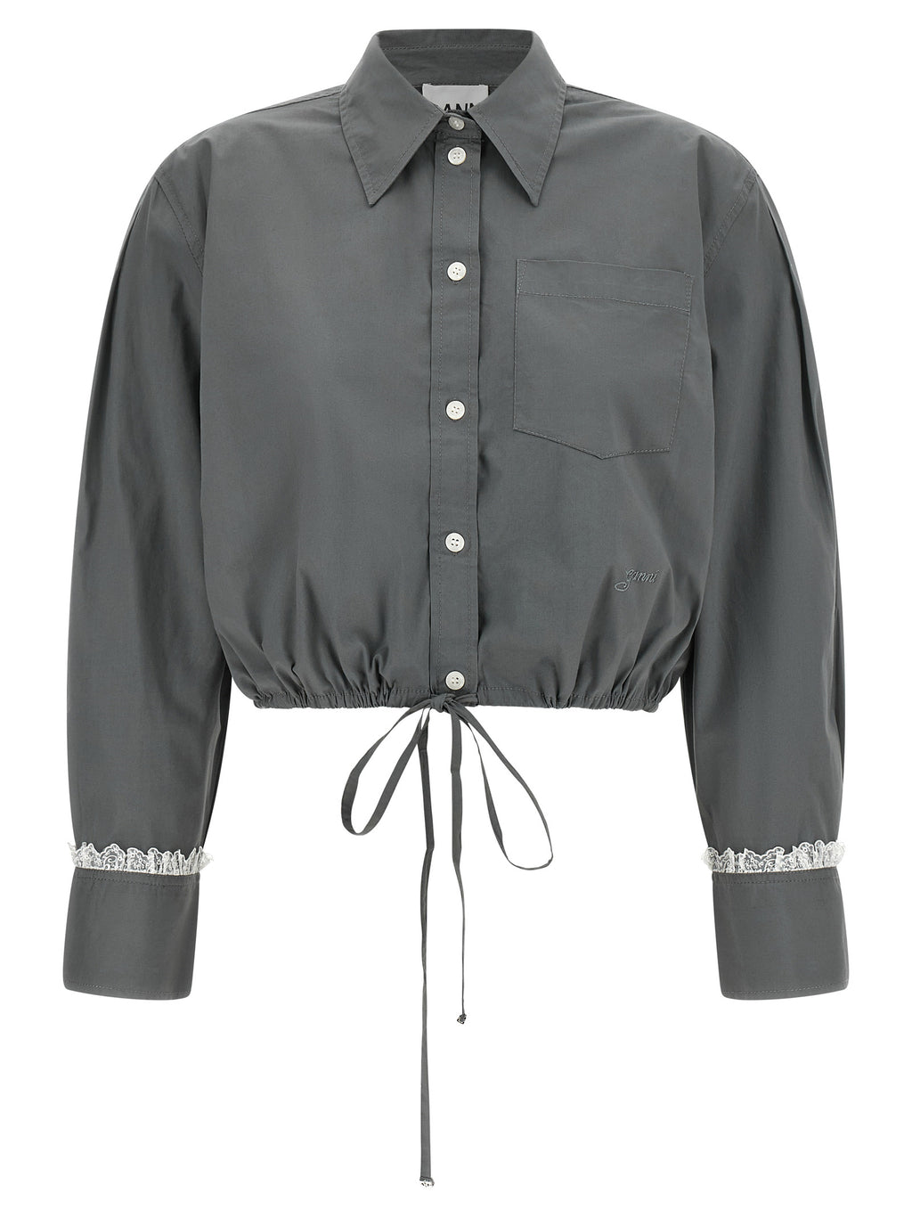 Cropped Stretch Cotton Shirt