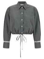 Cropped Stretch Cotton Shirt