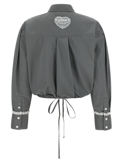 Cropped Stretch Cotton Shirt