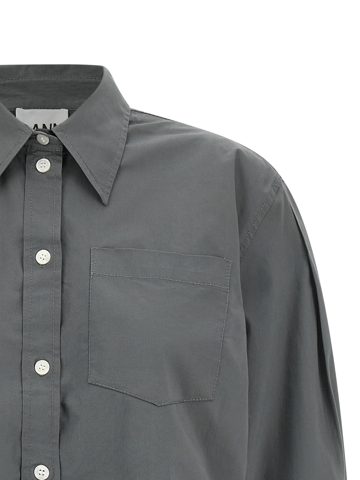 Cropped Stretch Cotton Shirt