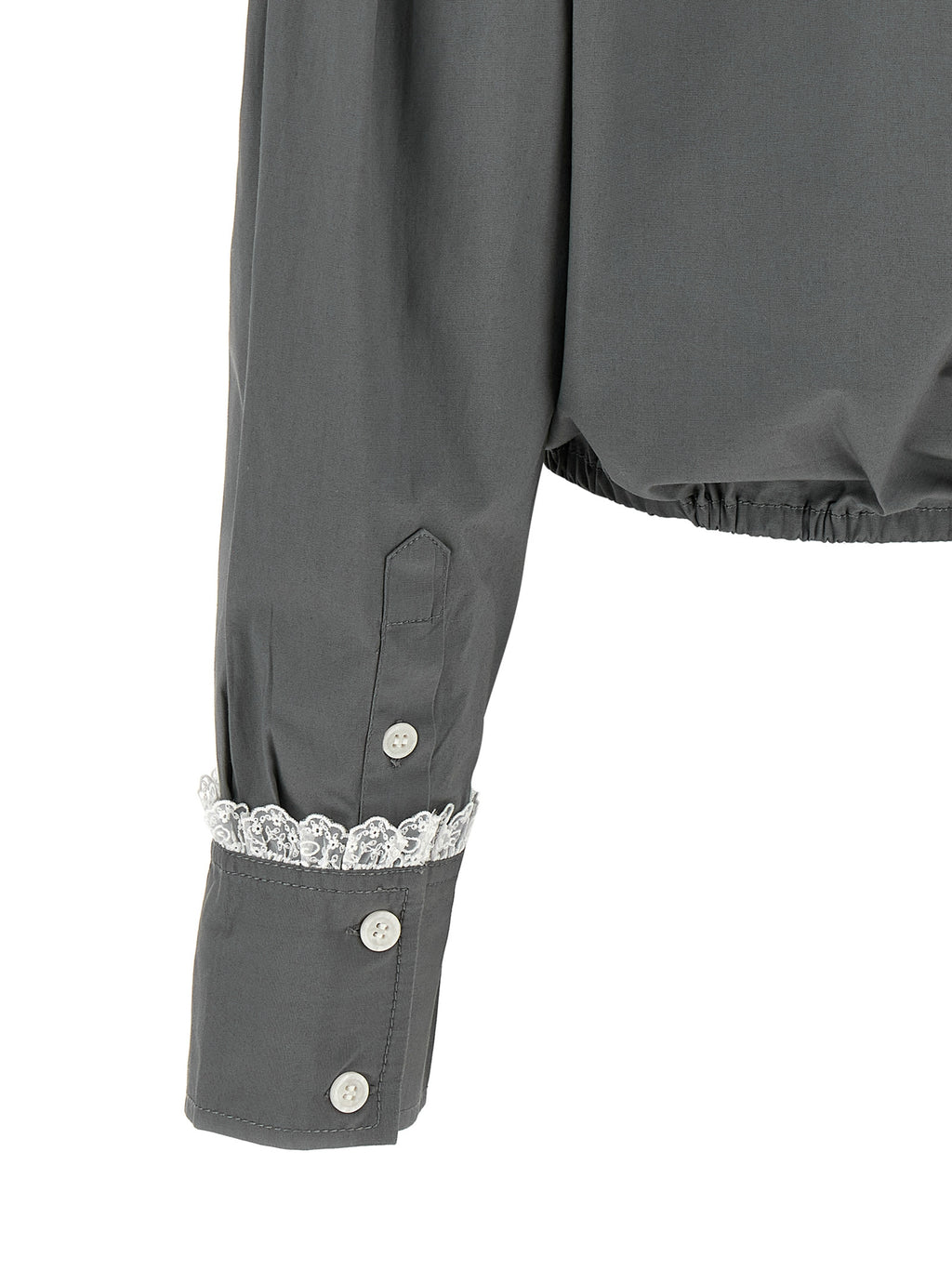 Cropped Stretch Cotton Shirt