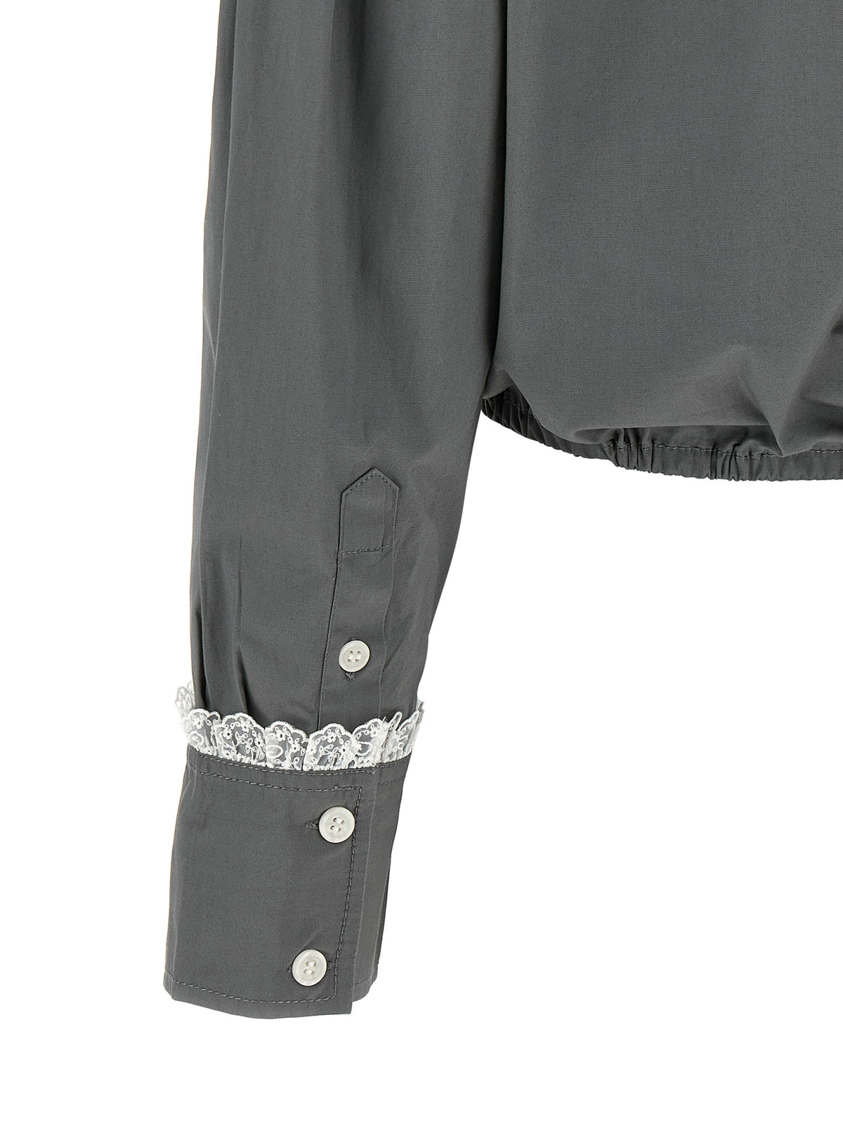 Cropped Stretch Cotton Shirt