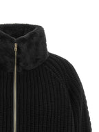 Wool Cardigan Maglia Collo Alto
