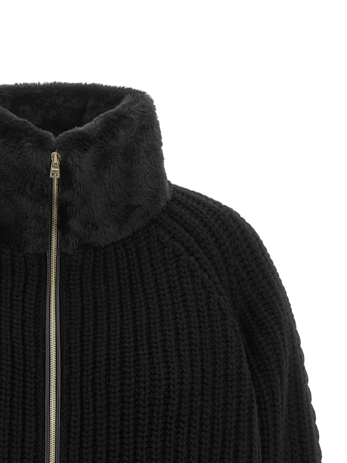 Wool Cardigan Maglia Collo Alto
