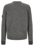 Gray Alpaca Wool Mélange Crewneck Sweater