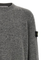 Gray Alpaca Wool Mélange Crewneck Sweater