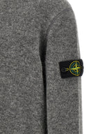 Gray Alpaca Wool Mélange Crewneck Sweater