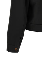 Black Polyester & Viscose Western Jacket