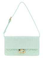 Light Green Lamb Leather Baguette Shoulder Bag