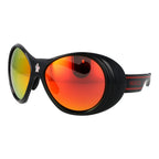Black Plastic Oval Sunglasses