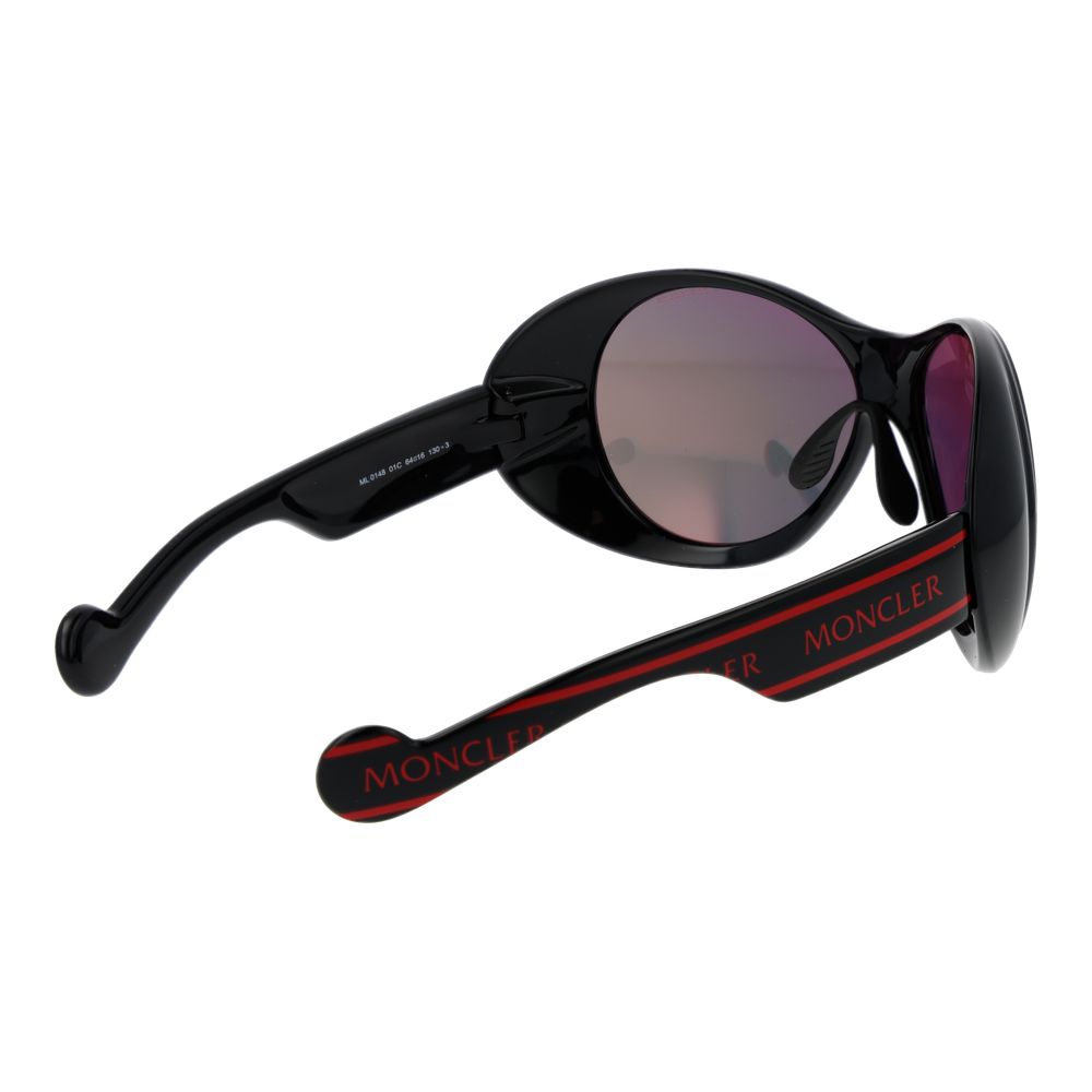 Black Plastic Oval Sunglasses