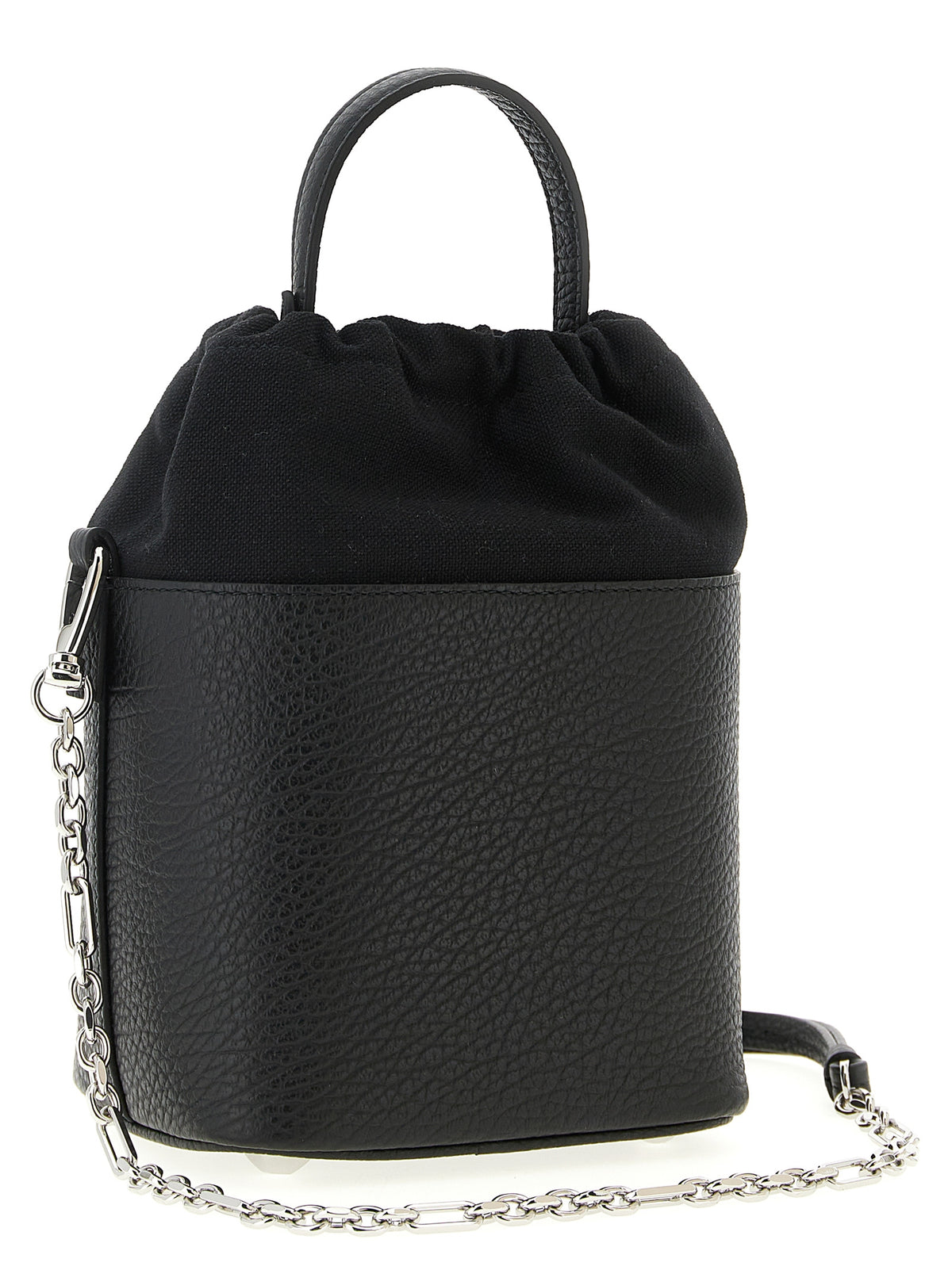 Black Calfskin Bucket Bag