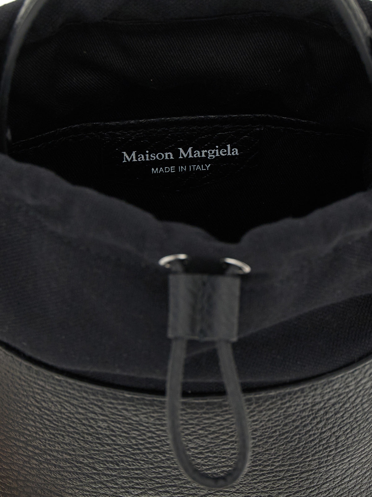 Black Calfskin Bucket Bag