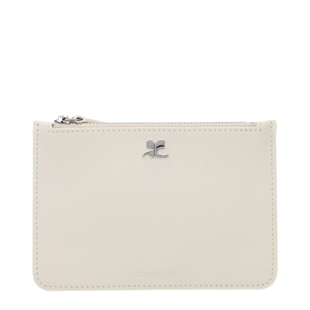 Beige Leather Coin Purse