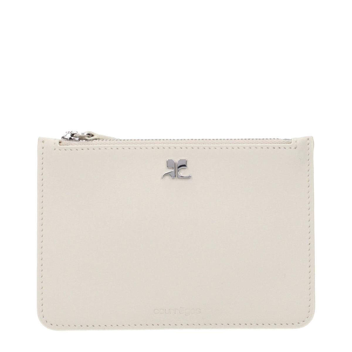 Beige Leather Coin Purse