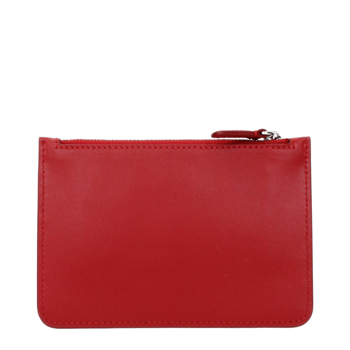 Compact Red Leather Coin Purse