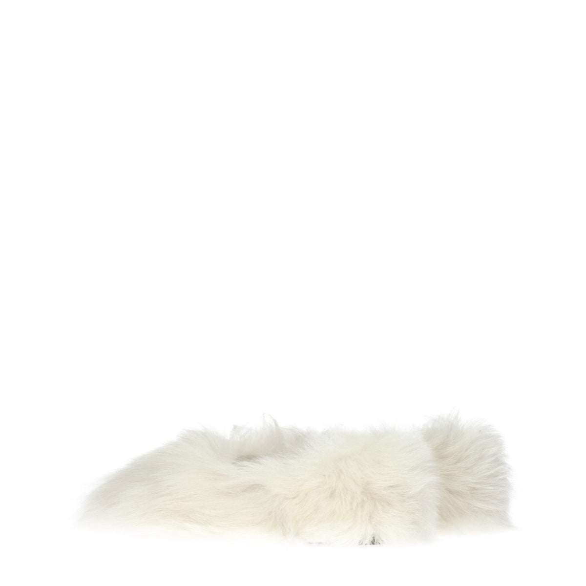 White Eco Fur Slippers