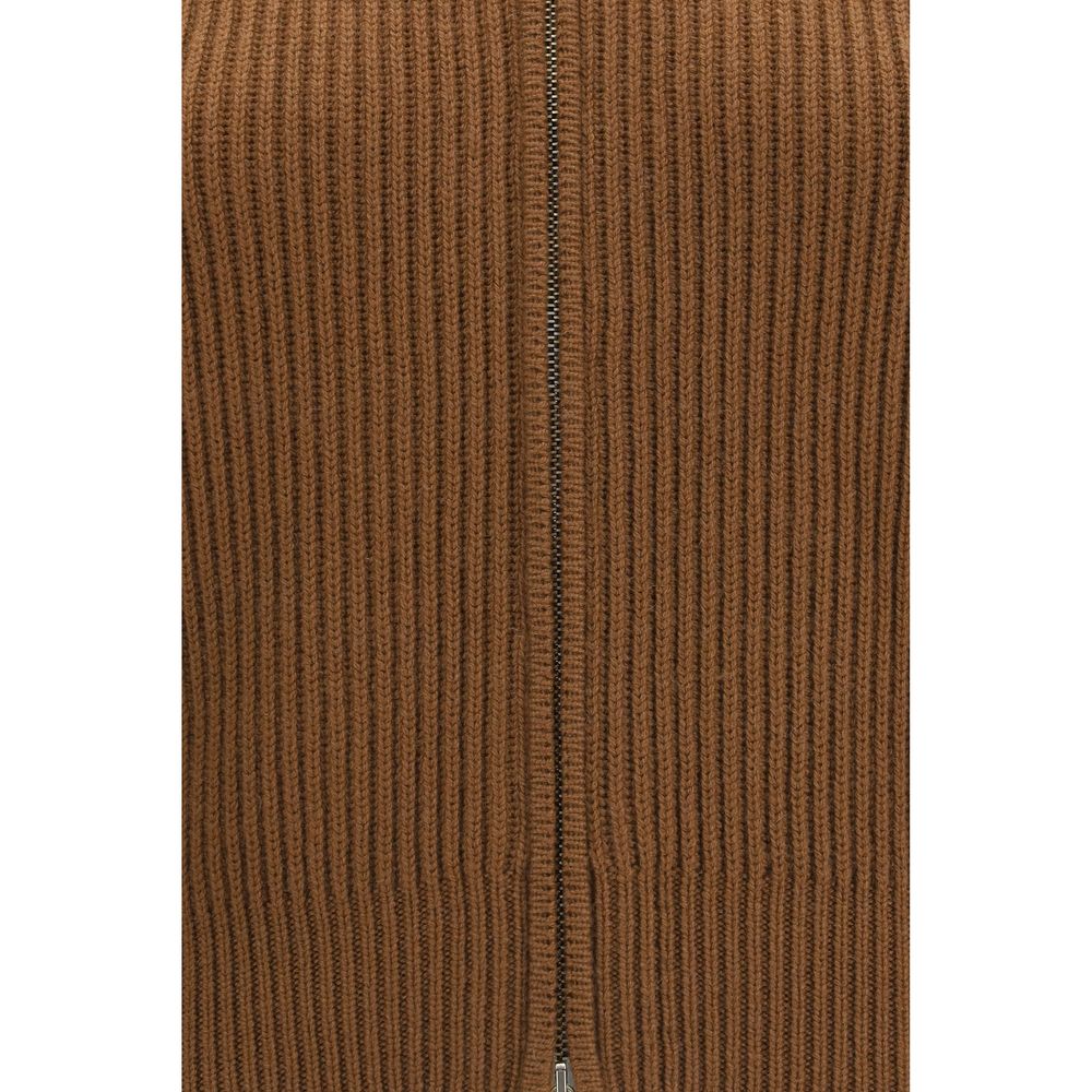 Carnet Brown Merino Wool Cardigan