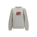 Oversized Cotton Off College Crewneck Sweatshirt