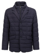 Blue Quilted Nylon Blazer