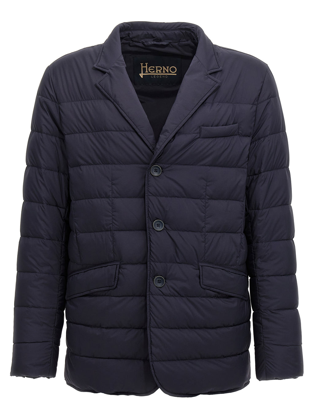 Blue Quilted Nylon Blazer