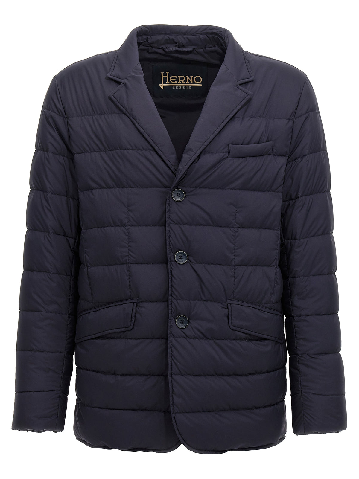 Blue Quilted Nylon Blazer