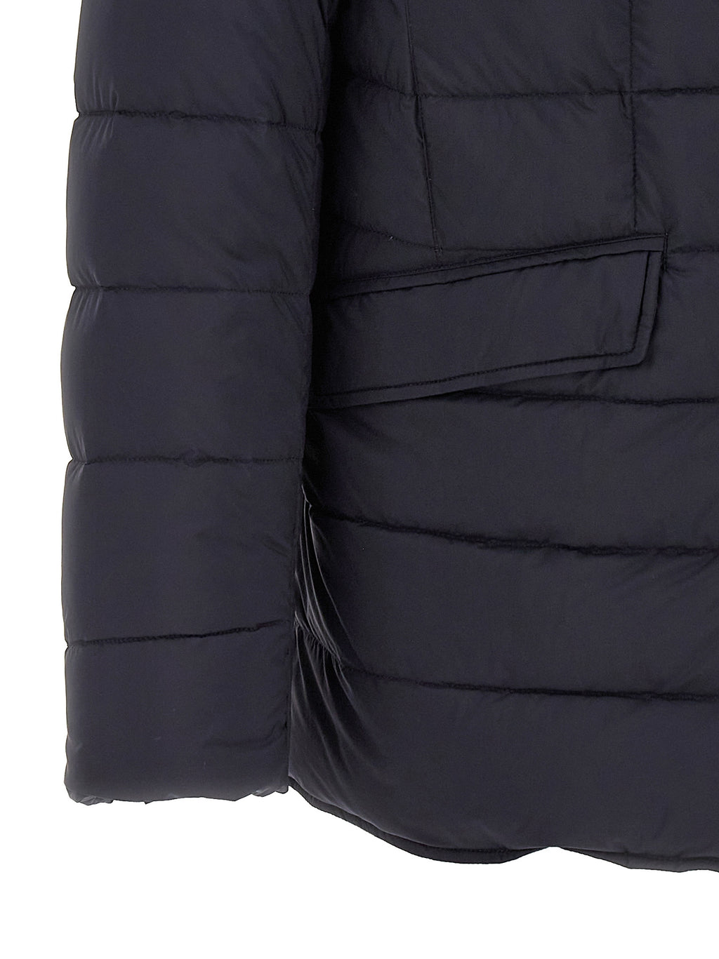 Blue Quilted Nylon Blazer