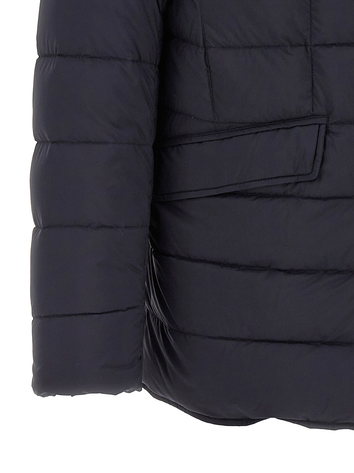 Blue Quilted Nylon Blazer