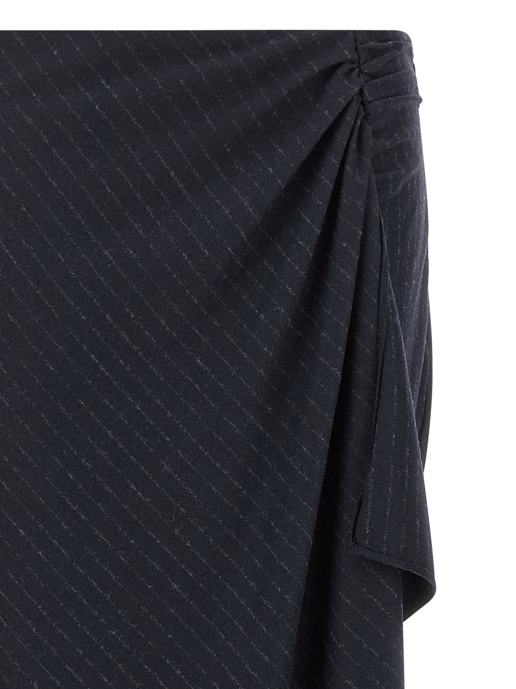 Mini Capena Blue Pinstripe Wool Blend Skirt