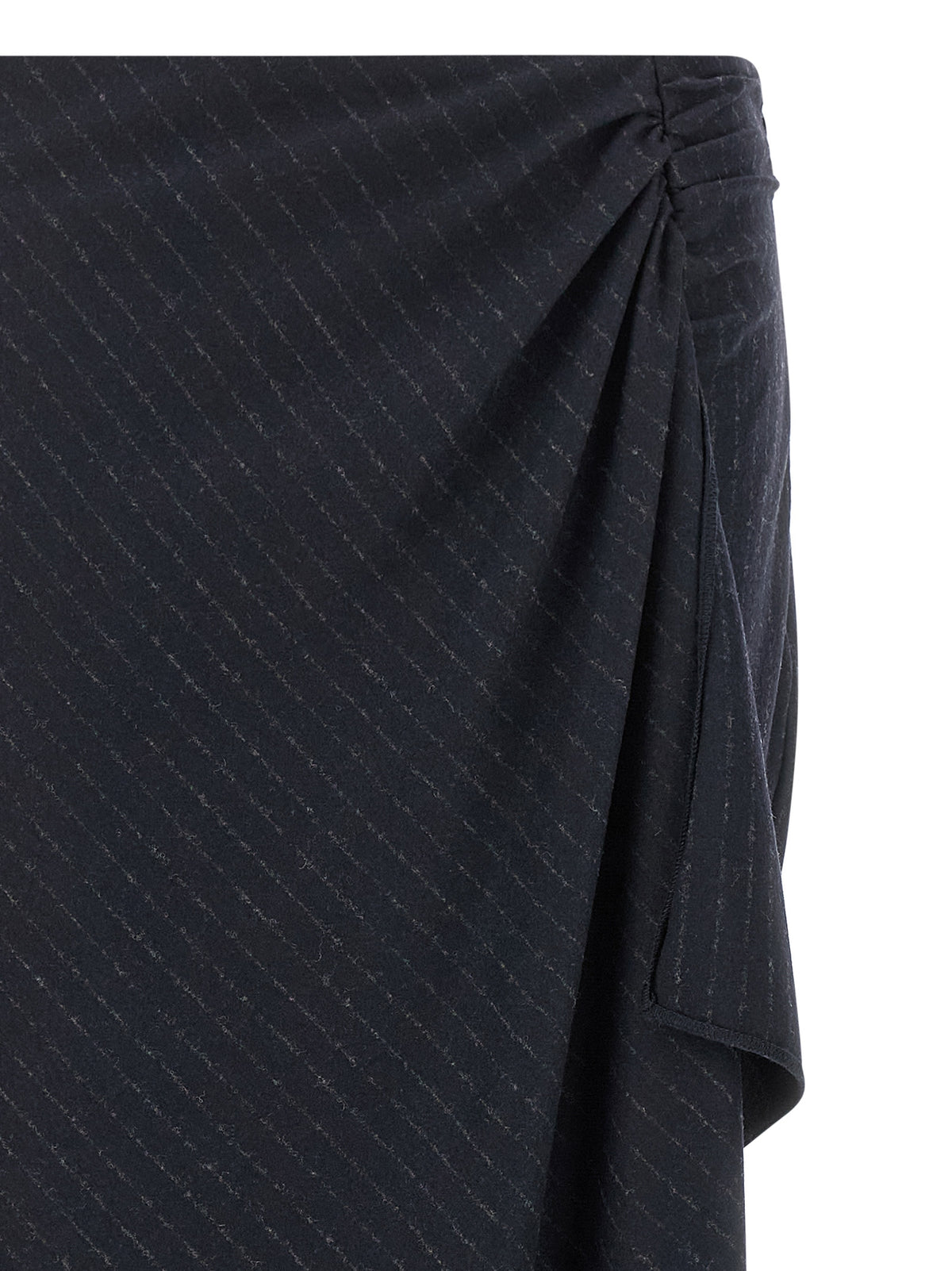 Mini Capena Blue Pinstripe Wool Blend Skirt