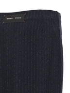 Mini Capena Blue Pinstripe Wool Blend Skirt