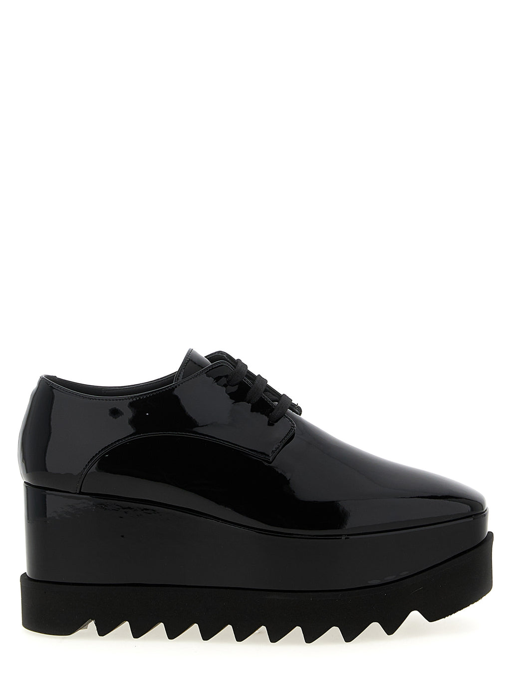 Black Polyurethane Monochrome Elyse Wedges