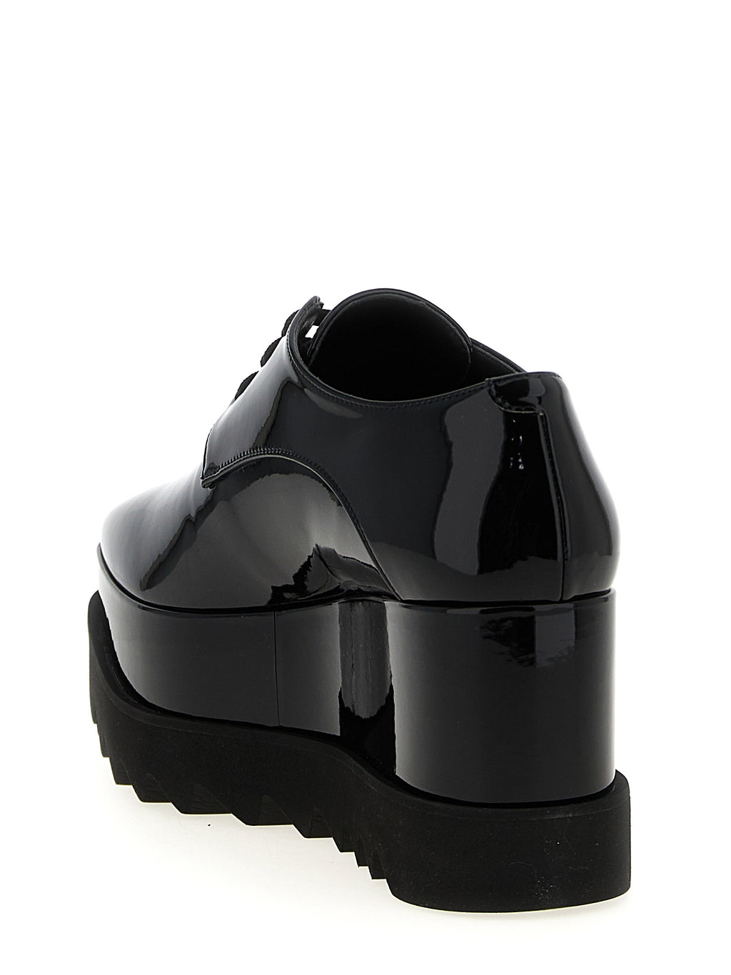 Black Polyurethane Monochrome Elyse Wedges