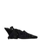 Black Fabric Sandals