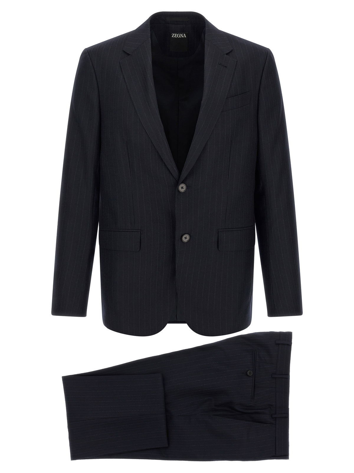 Midnight Blue Wool Two-Piece Suit