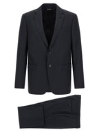 Pure Wool Two‑Piece Suit in Midnight Blue