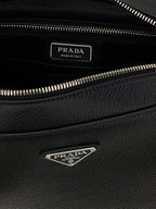 Black Calfskin Crossbody Bag