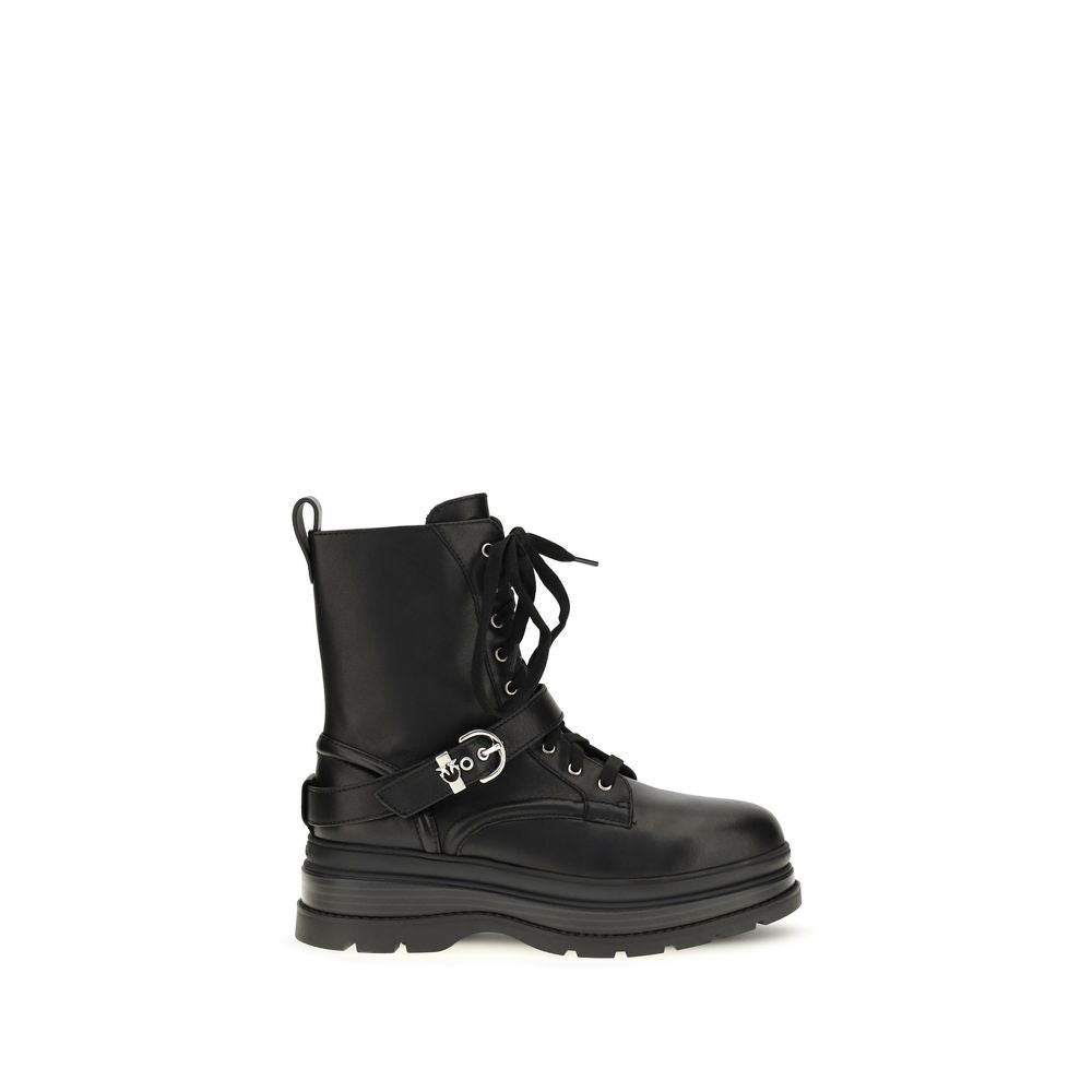 Calfskin Lace-Up Mid-Calf Boots