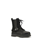 Calfskin Lace-Up Mid-Calf Boots