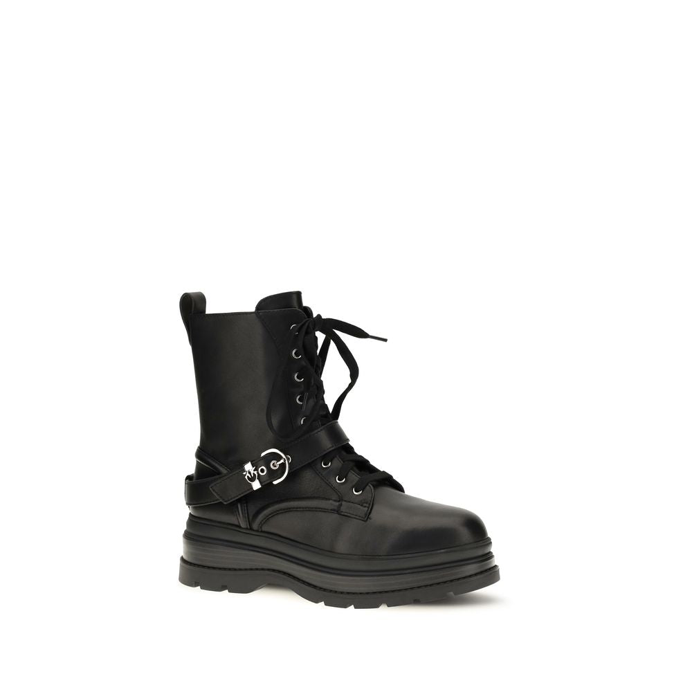 Calfskin Lace-Up Mid-Calf Boots