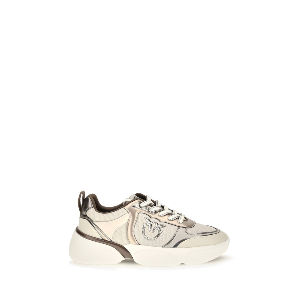 Beige Calfskin Alba Chunky Sneakers