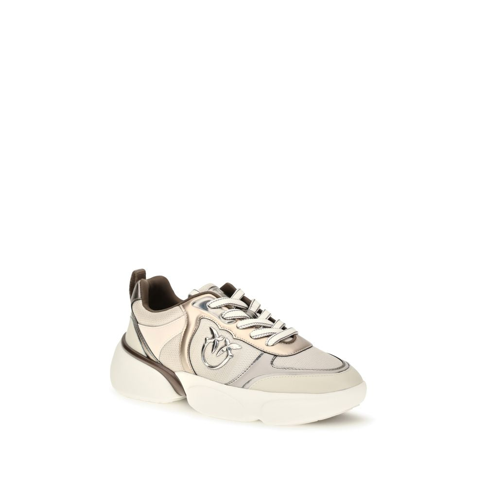 Beige Calfskin Alba Chunky Sneakers