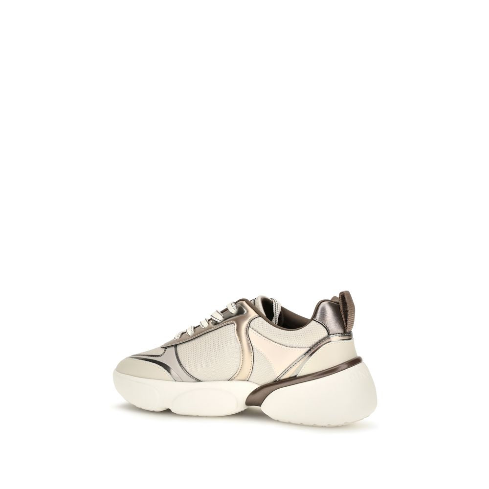 Beige Calfskin Alba Chunky Sneakers